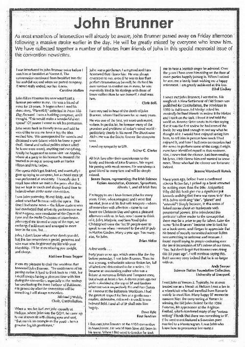 John Brunner Tributes